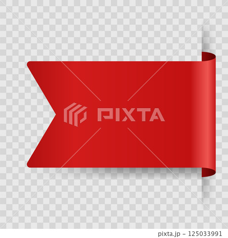 Corner or ribbons icon. Product red banner, price shopping tag. Promotion sale badge, special offer sticker. Discount and price offer concept. Vector sticker blank template Corner or ribbons icon. Product red banner, price shopping tag. Promotion sale badge, special offer sticker. Discount and price offer concept. Vector sticker blank template 125033991
