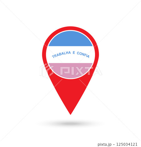 Map pointer with state Espirito Santo. Vector illustration. 125034121