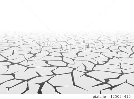 Crack pattern on arid desert soil landscape 125034416