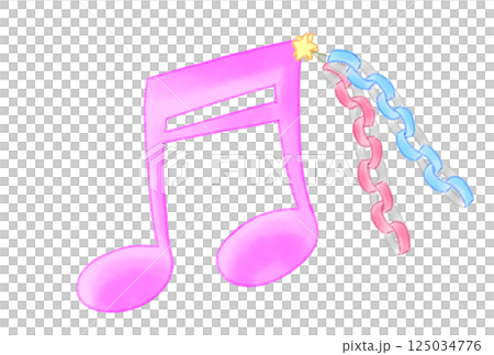 帶有紙質裝飾的音符 125034776