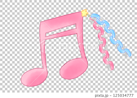 帶有紙質裝飾的音符 帶有紙質裝飾的音符 125034777