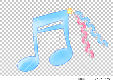 帶有紙質裝飾的音符 125034779