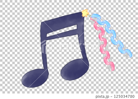 帶有紙質裝飾的音符 125034780