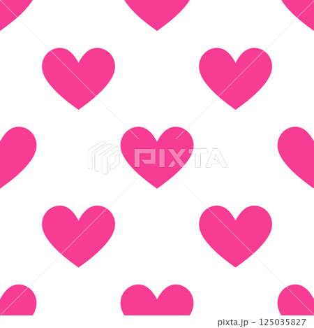 Seamless pattern of pink heart for Valentine's Day. 125035827