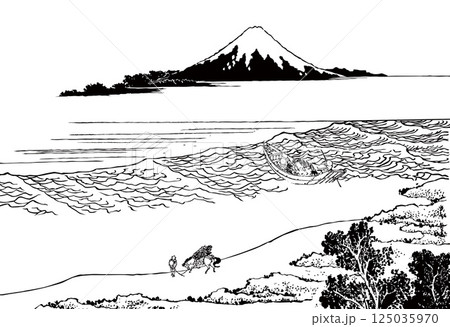 線画の武州玉川 125035970