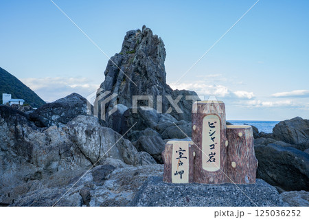 室戸岬のビシャゴ岩の風景 125036252