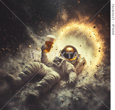 Astronaut in a full space. Print 125036762