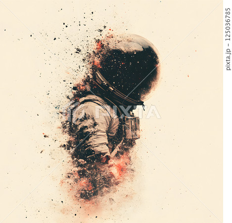 Astronaut in a full space. Print 125036785