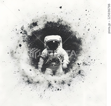 Astronaut in a full space. Print 125036786
