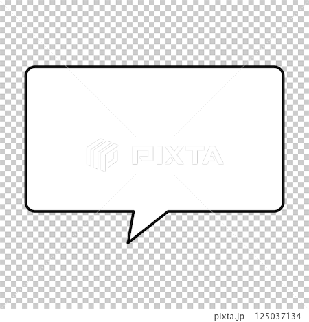 簡單的語音氣泡圖，水平，正方形 125037134