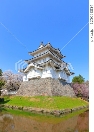 埼玉県 忍城　～満開の桜に彩られる天守～ 125038854