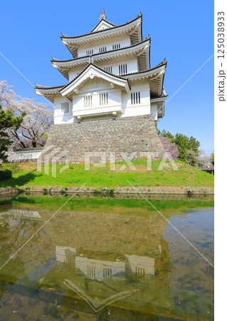 埼玉県 忍城　～満開の桜に彩られる天守～ 125038933