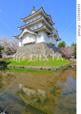 埼玉県 忍城　～満開の桜に彩られる天守～ 125038939