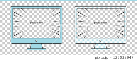 Design material for inserting photos and copies: Graphic frame for desktop computers Design material for inserting photos and copies: Graphic frame for desktop computers 125038947
