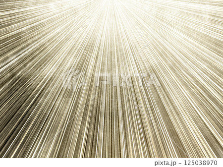 黄色い放射状の線　光の筋（背景素材） 125038970
