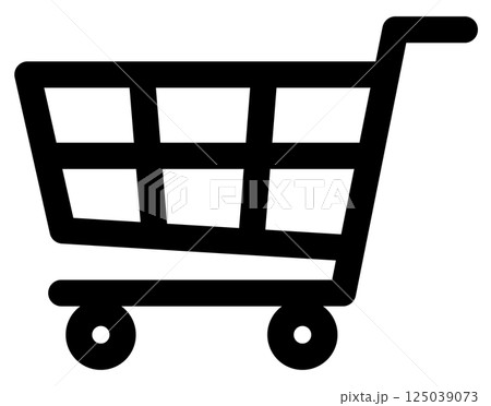 ショッピングカートのアイコン、インターネット通販のシンボル 125039073