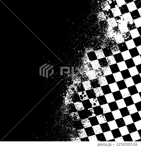 Checkered black grunge background Checkered black grunge background 125039316