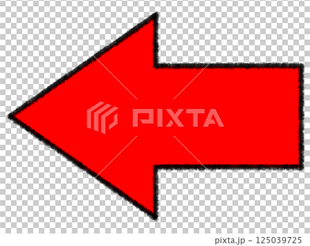 Simple red left arrow icon (pencil) Simple red left arrow icon (pencil) 125039725