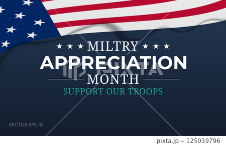 Support Our Troops Patriotic Military Design 125039796