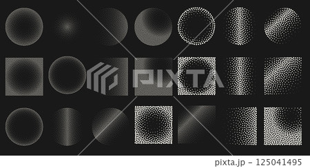 Halftone dot tone grunge effect abstract pattern texture vector graphic retro illustration.gradient geometric element art shape modern creative pop wallpaper vintage monochrome print frame Halftone dot tone grunge effect abstract pattern texture vector graphic retro illustration.gradient geometric element art shape modern creative pop wallpaper vintage monochrome print frame 125041495