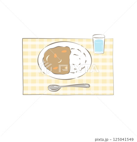 カレーライスのイラスト 125041549