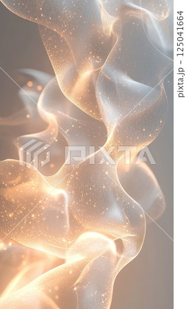 Abstract background with smooth pastel hues and ethereal light streaks creates a serene atmosphere 125041664