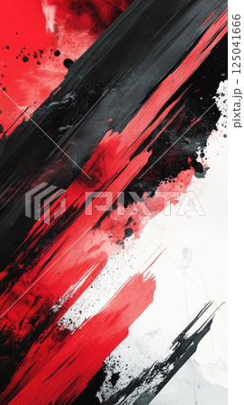Bold abstract background featuring deep red and black lines with dramatic high-contrast streaks 125041666