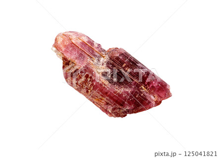 Tourmaline mineral stone on white background 125041821