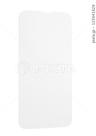 protective glass for phone, armored glass for phone on isolated white background 125041829