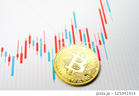 ビットコインとチャート ビットコインとチャート 125041914