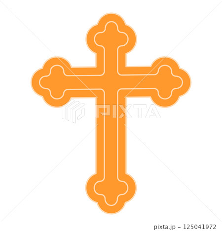 Ornate Christian Cross. Church, Faith in God, Christianity religion symbol. 125041972
