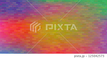 Vector Colorful Brick Wall Background. Abstract Colored Brick Pattern Vector Colorful Brick Wall Background. Abstract Colored Brick Pattern 125042573