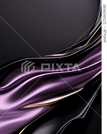 gradient abstract background with fabric waves. Realistic luxury wallpaper with lines for design 125043698