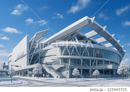 さいたまスーパーアリーナ 雪景色 さいたまスーパーアリーナ 雪景色 125043725