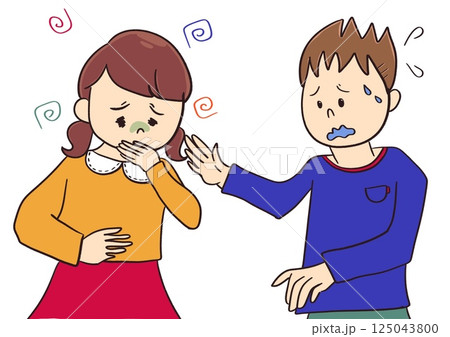 体調の悪い女性 125043800