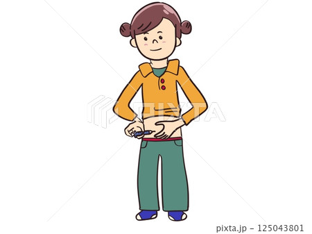 自己注射する女性 125043801