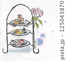 デザート カフェ 手描き デザート カフェ 手描き 125043870