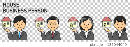 一群西裝革履的人提議買房 一群西裝革履的人提議買房 125044049