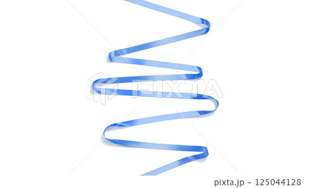 Blank blue satin ribbon mockup, top view Blank blue satin ribbon mockup, top view 125044128