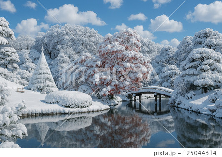 六義園 雪景色 六義園 雪景色 125044314
