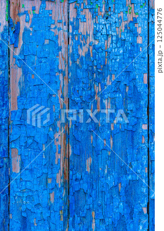 Peeling blue paint on wood Peeling blue paint on wood 125044776