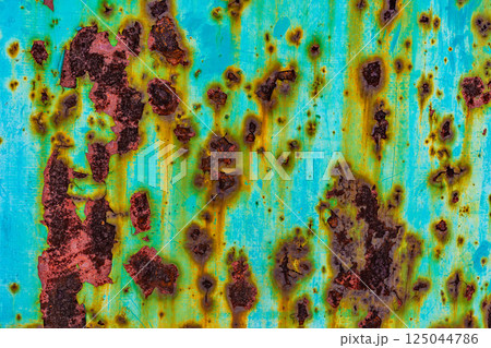 Heavily Corroded turquoise Metal Sheet Heavily Corroded turquoise Metal Sheet 125044786