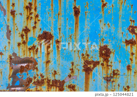 Rusty Blue Metal Surface Texture 125044821