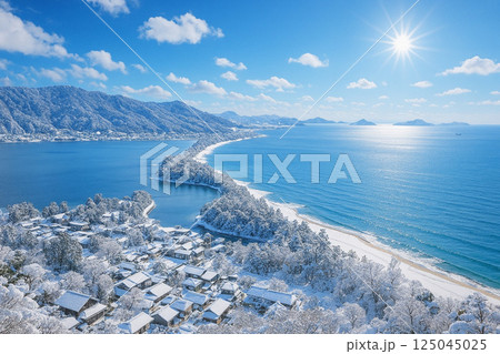 天橋立 雪景色 天橋立 雪景色 125045025