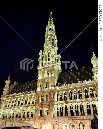 The Grand Palace, Brussels Belgium at night 125045998