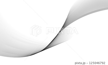 abstract curved lines of fluid motion. Vector illustration 125046792
