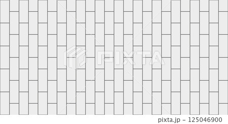 White ceramic vertical brick tile wall pattern. Subway, metro brick vector seamless background. Apron faience scandinavian bathroom, kitchen floor, wall grid. White ceramic vertical brick tile wall pattern. Subway, metro brick vector seamless background. Apron faience scandinavian bathroom, kitchen floor, wall grid. 125046900