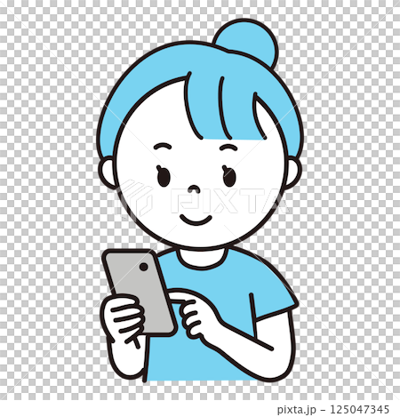 スマホを操作する女性02 スマホを操作する女性02 125047345