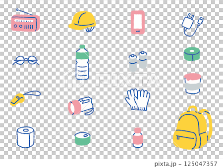 各種防災用品 set_color 125047357