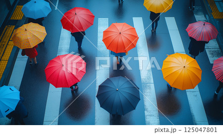 カラフルな傘 カラフルな傘 125047801